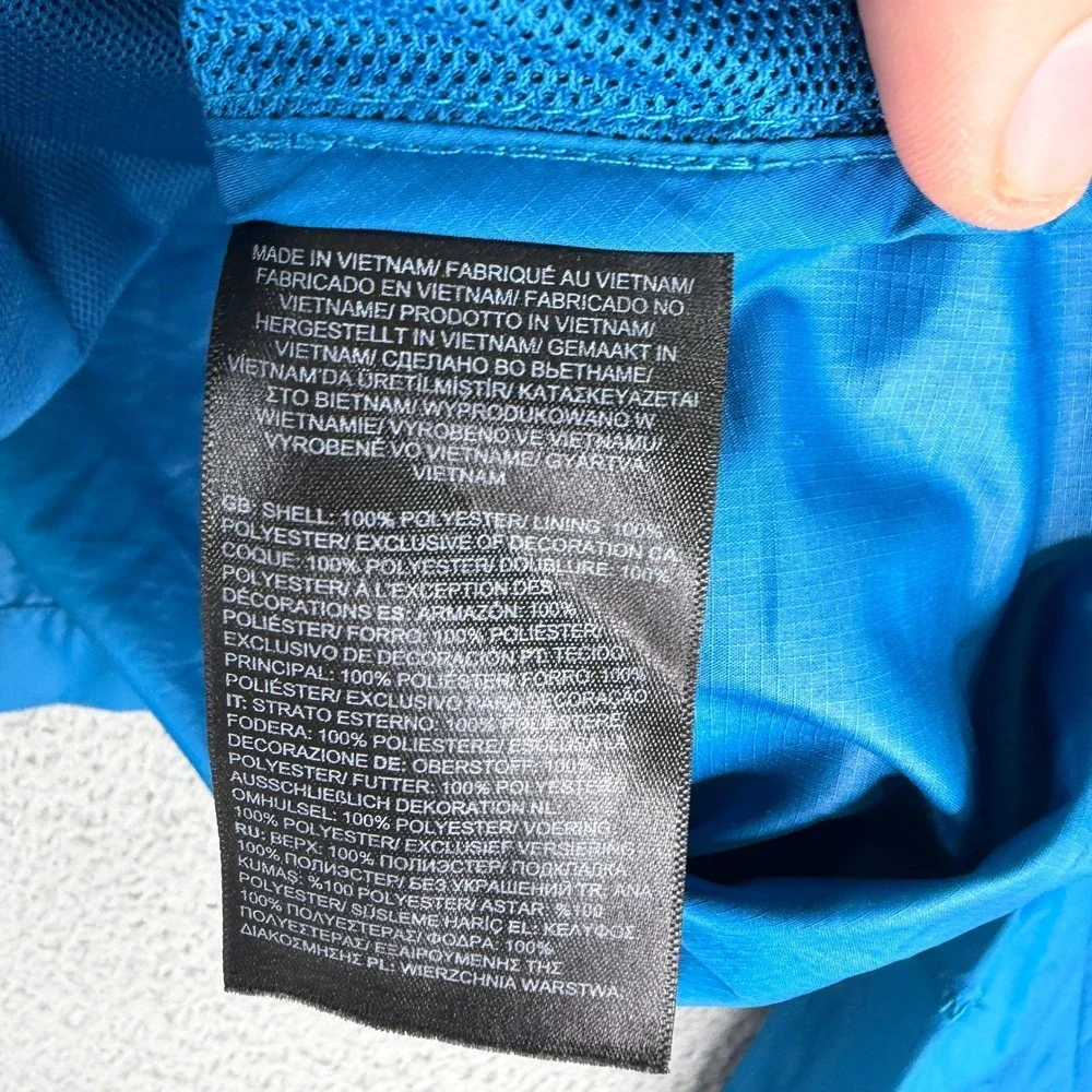 The North Face Cyclone Jacket Men's‎ Large Blue Hooded Colorblock Running